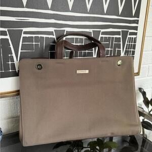 Stylish Brown Tote Bag with Leather Handles
